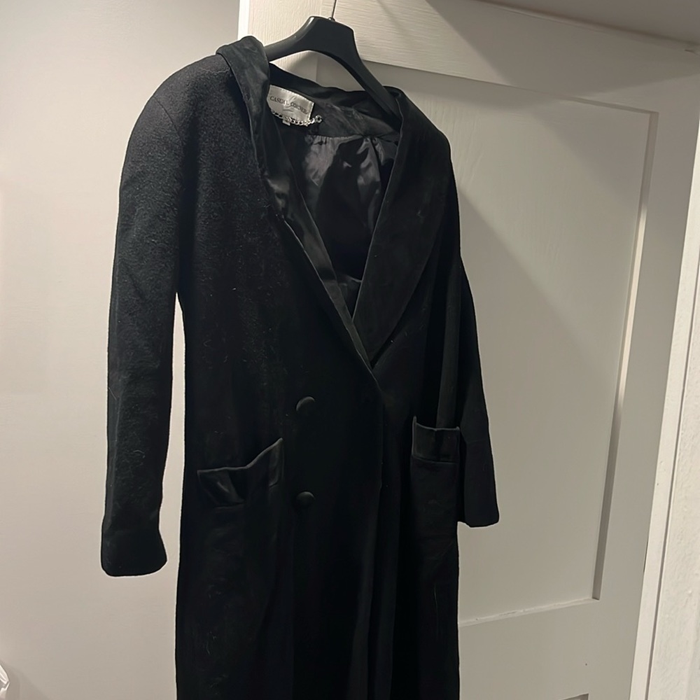 Vintage Double Breasted Wool Duster Coat